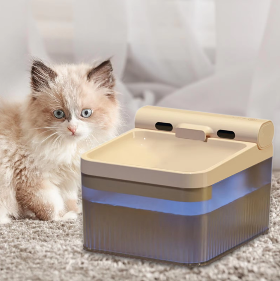 Automatic elephant pet water dispenser with running water, encouraging hydration for cats & dogs.