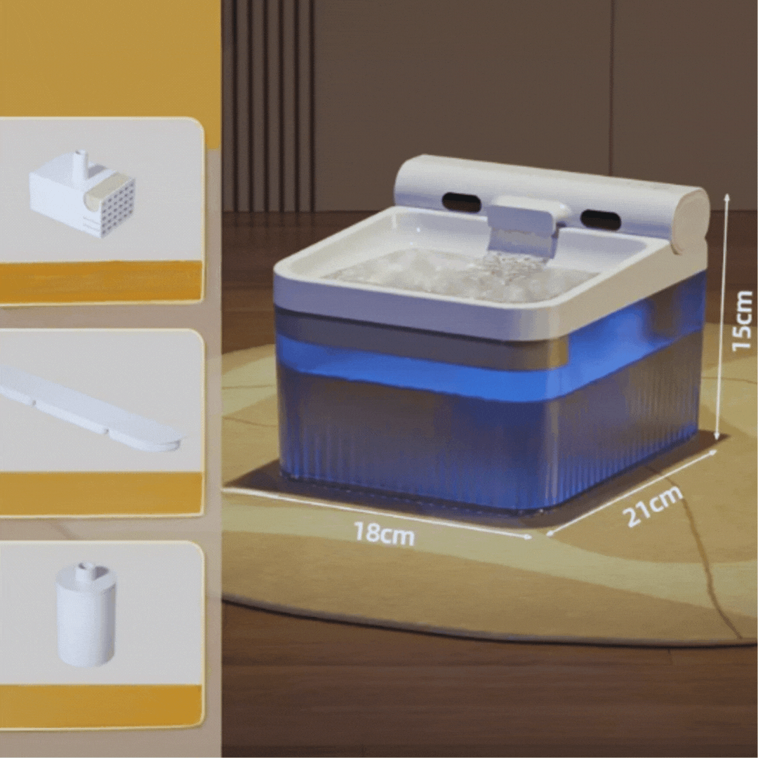 Encourage pet hydration with this elephant-themed, triple-filtered, automatic cat & dog water fountain.
