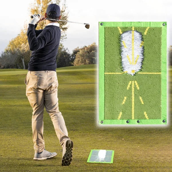 Advanced Golf Swing Analyzer Training Pad for swing detection, divot practice, & golf improvement.