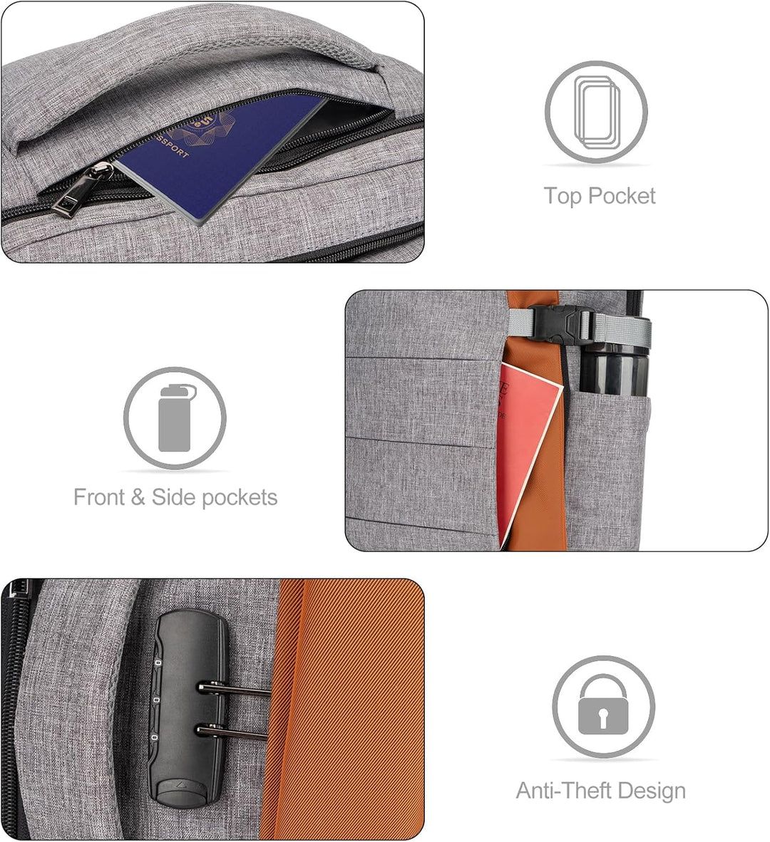 Versatile AeroPack 40L student laptop backpack with USB port, water-resistant fabric, and secure anti-theft lock.