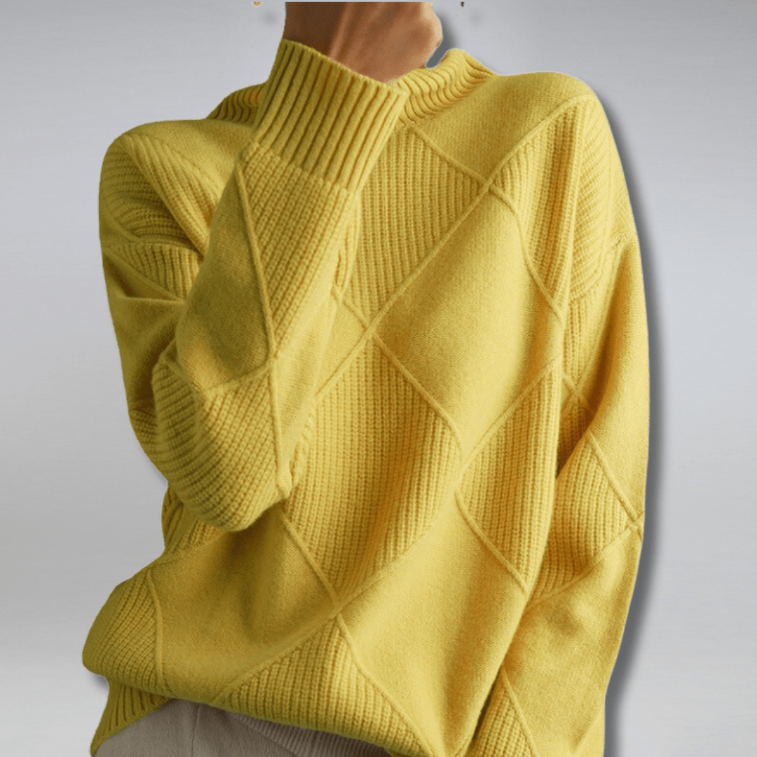 Close-up of the sleeve cuff on Alice women's soft cashmere blend turtleneck sweater, refined detail