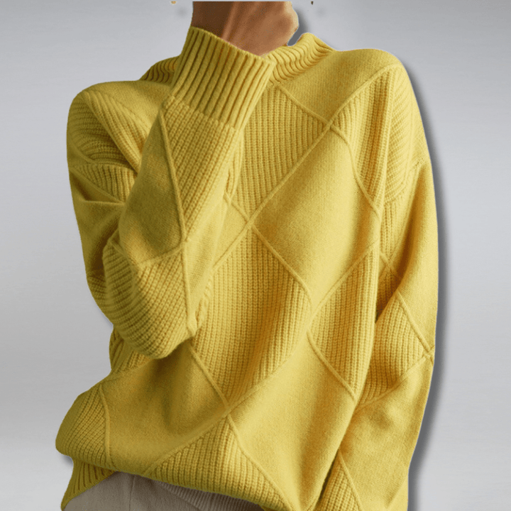 Close-up of the sleeve cuff on Alice women's soft cashmere blend turtleneck sweater, refined detail