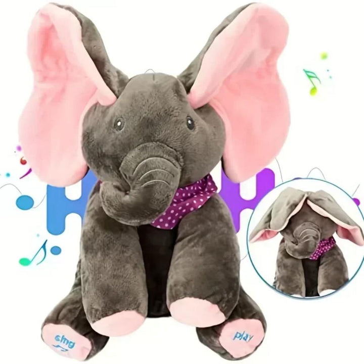 Adorable interactive talking elephant plush toy, soft stuffed animal & children's toy. Perfect animated baby & toddler gift.
