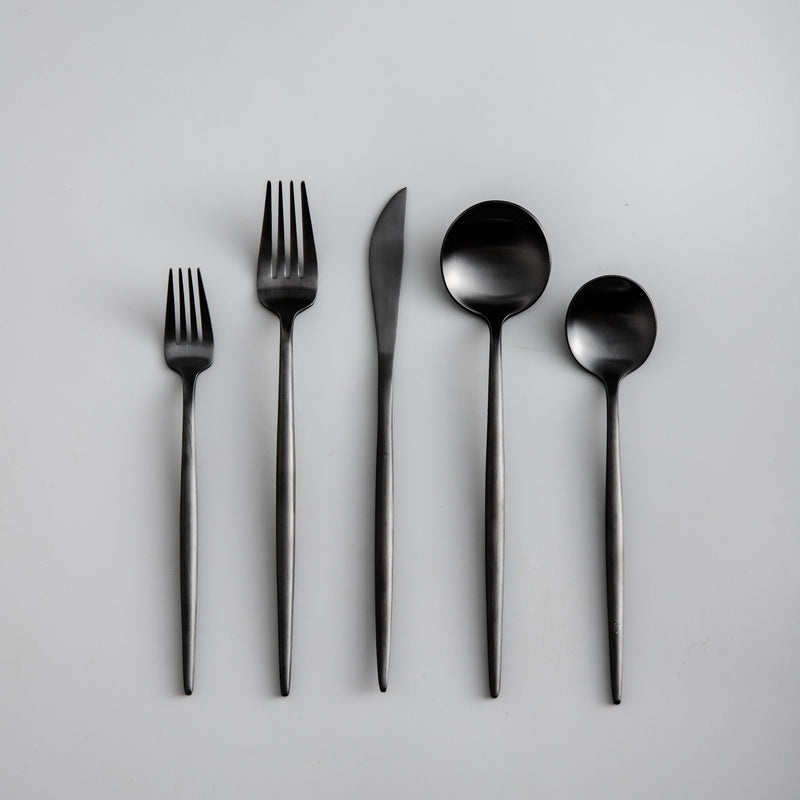 Aurora Cutlery Set in gift packaging. A perfect host gift for modern homes.