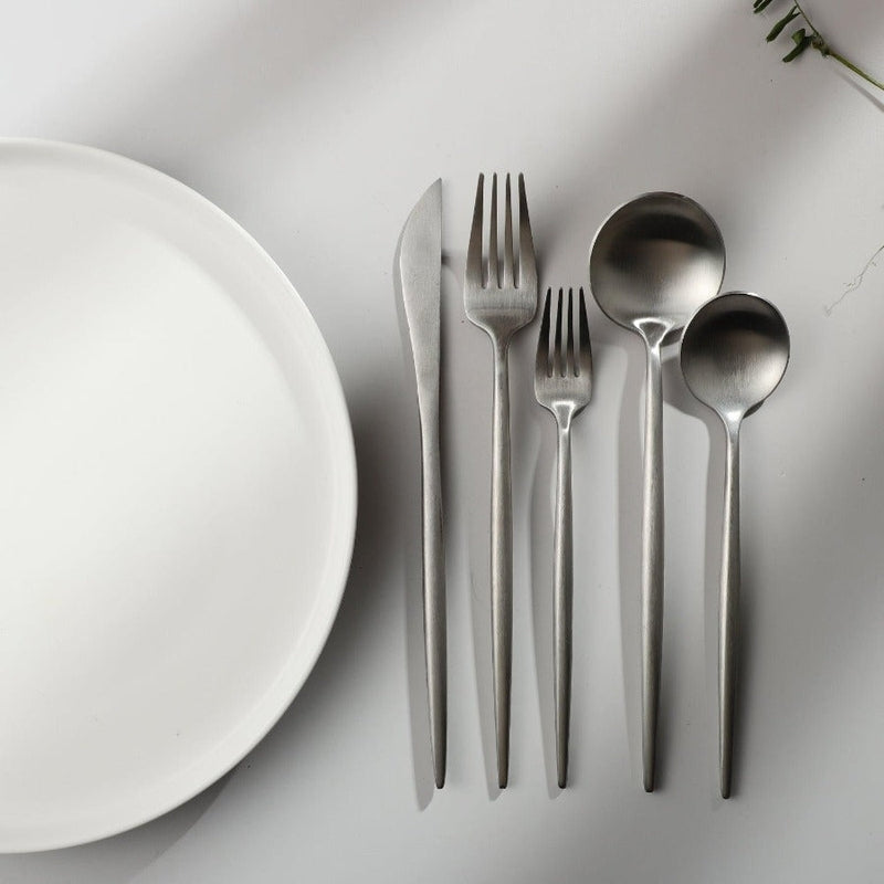 Sophisticated Aurora Flatware, adding a touch of luxury to your daily meals.