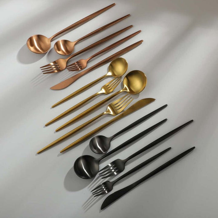 Aurora Cutlery Set, designed to complement modern home decor and kitchen styles.