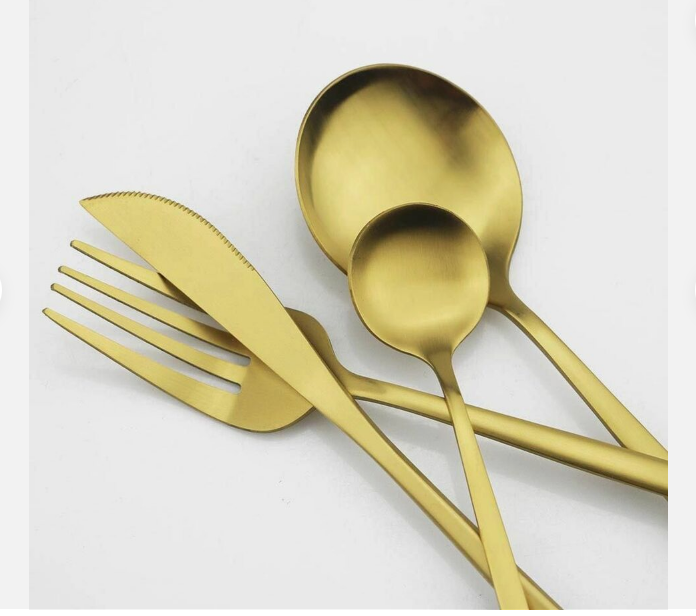 Aurora Flatware Set, a host gift essential. Modern tableware for any home decor.