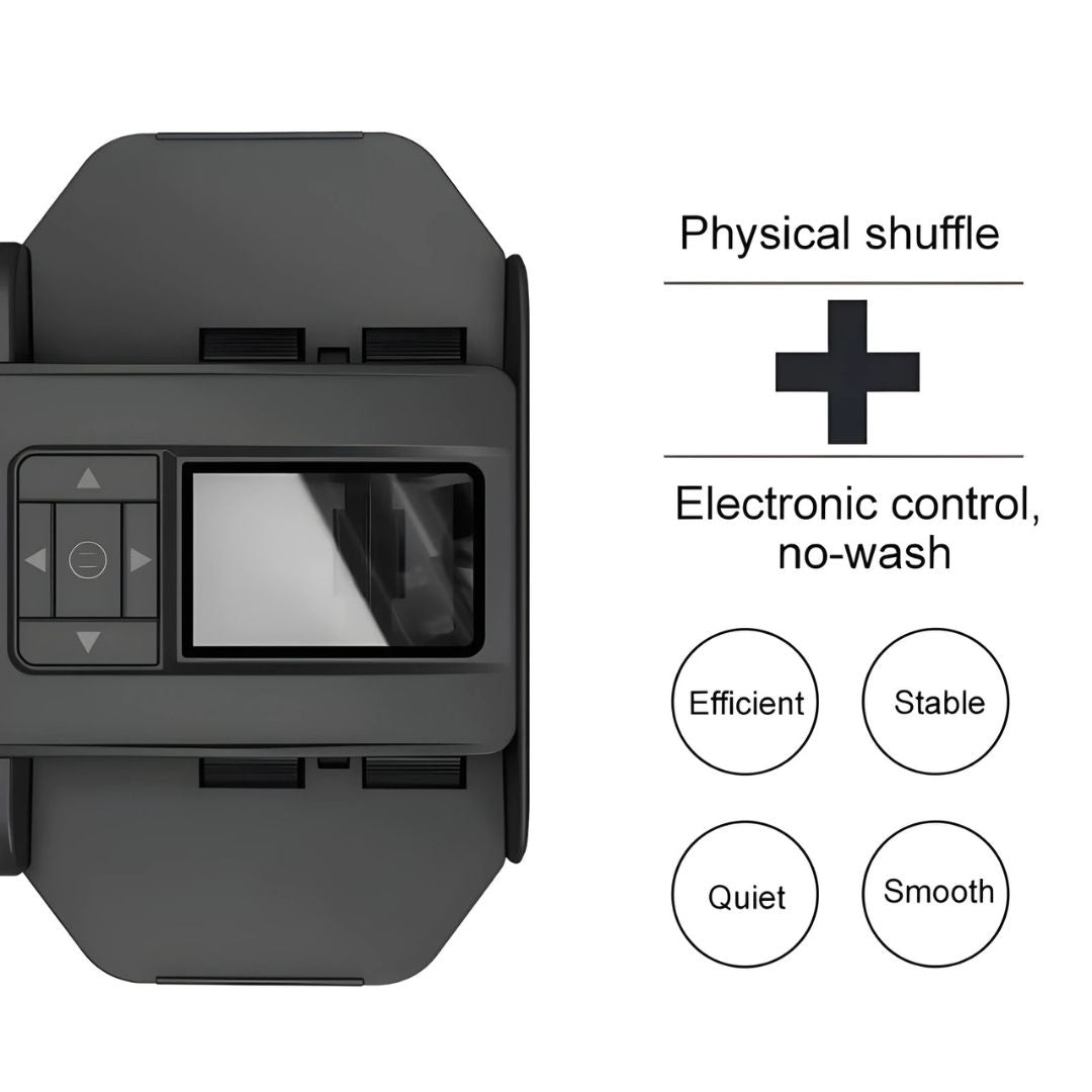 Professional-grade automatic shuffler for casino-style card games and poker tournaments.