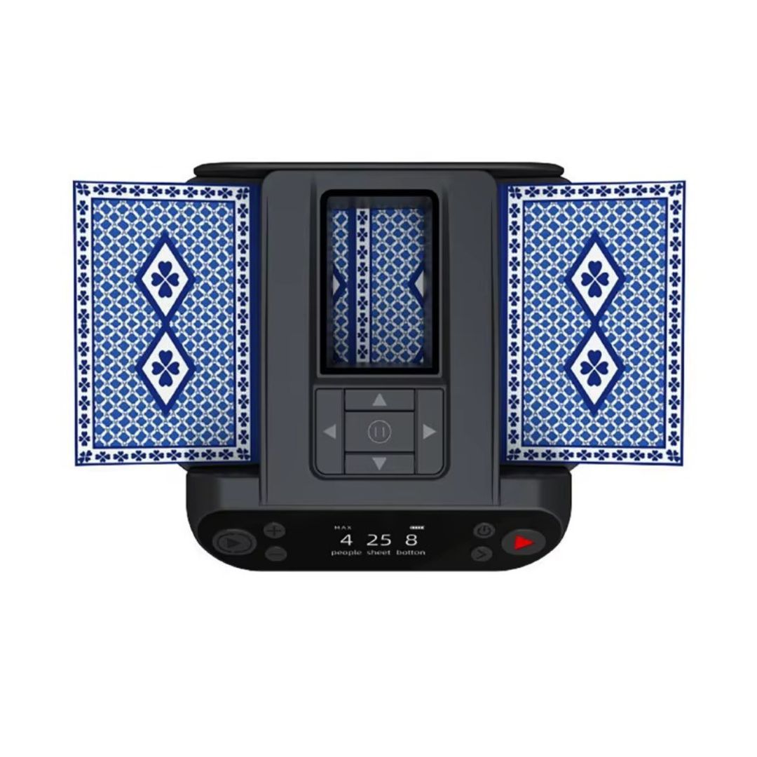Electric card shuffling machine, perfect for blackjack, board games, and efficient play.