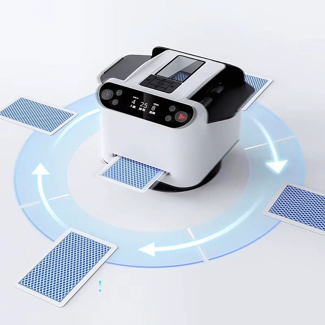 Efficient automatic card dealer for multi-deck casino games and professional gaming.