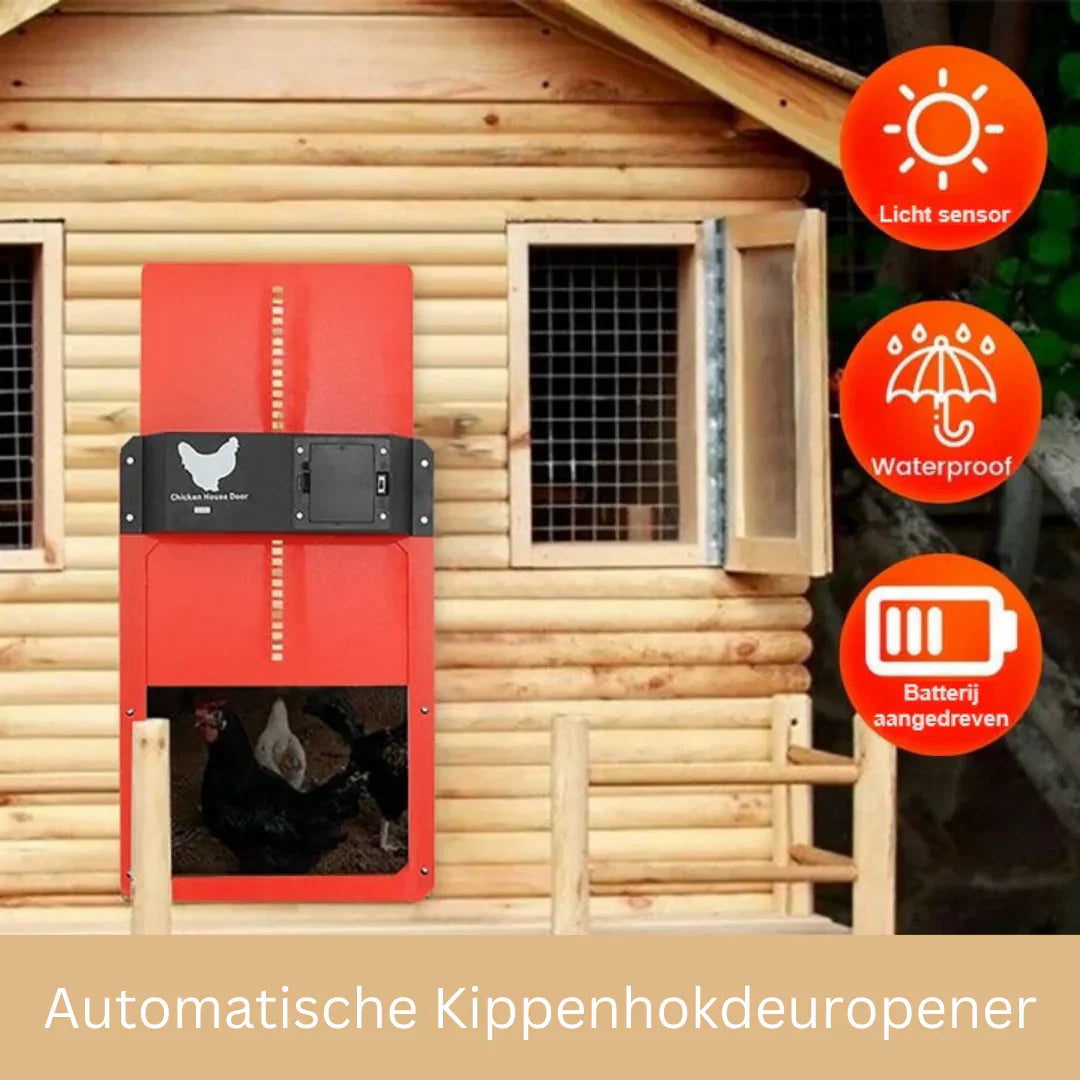 Durable, weatherproof automatic chicken coop door. Secure poultry protection for farm & outdoor pet supplies.