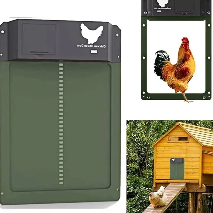 Solar-powered automatic chicken coop door provides secure, hands-free poultry care & flock management.