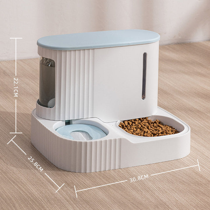 Convenient automatic pet food & water dispenser. Ensures your cat or dog always has fresh food & water. Pet supplies.