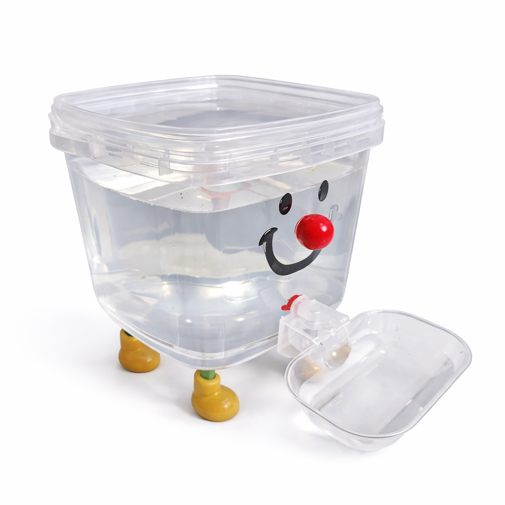 Automatic pet water dispenser for cats & dogs. Gravity-fed, no power needed, simple to clean.