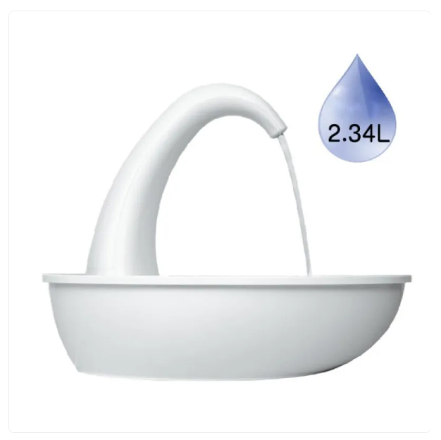 Stylish automatic cat water fountain providing fresh, clean water for healthy feline hydration. Easy to clean.