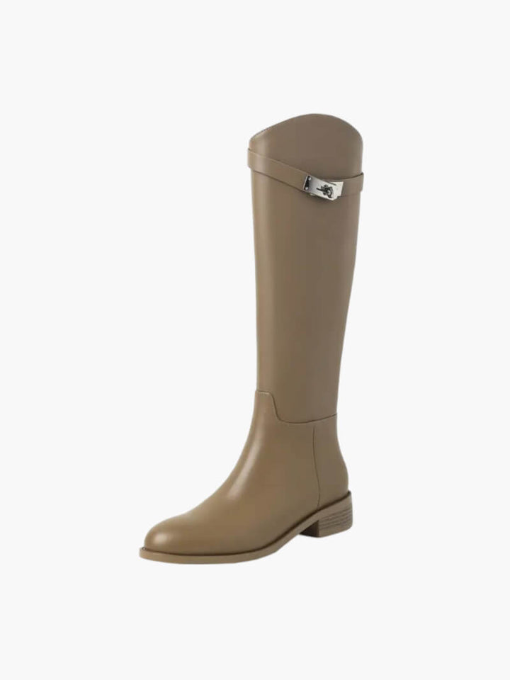 Comfortable Aveline women's tall riding boots for autumn/winter, elegant design & stylish metal detail.