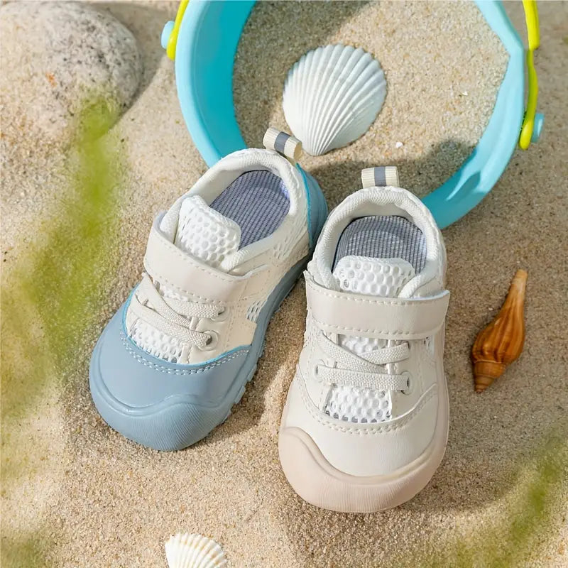 Close-up of flexible sole on Baby Barefoot Walking Sneakers, showing lightweight and anti-slip features for toddlers.