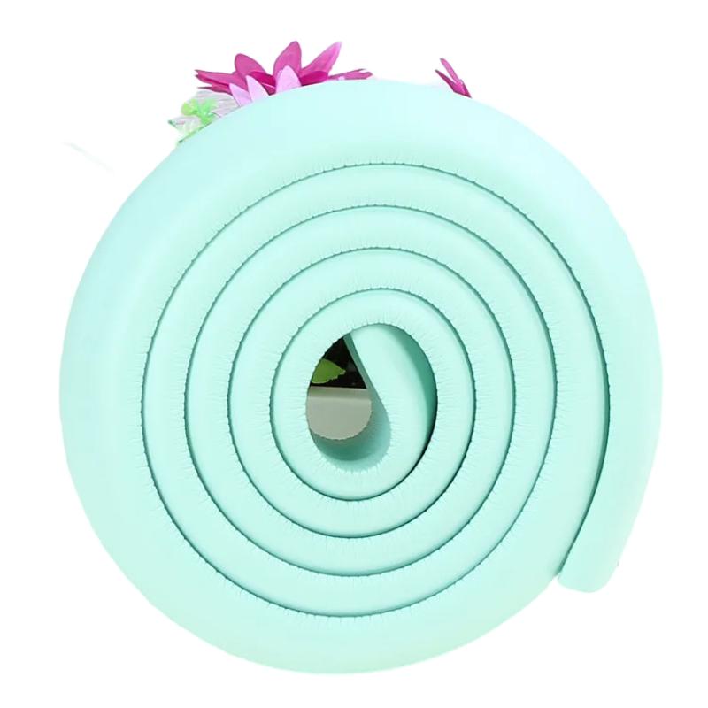 Durable foam baby safety edge protector, childproofs coffee tables & hearths, ensures infant protection.