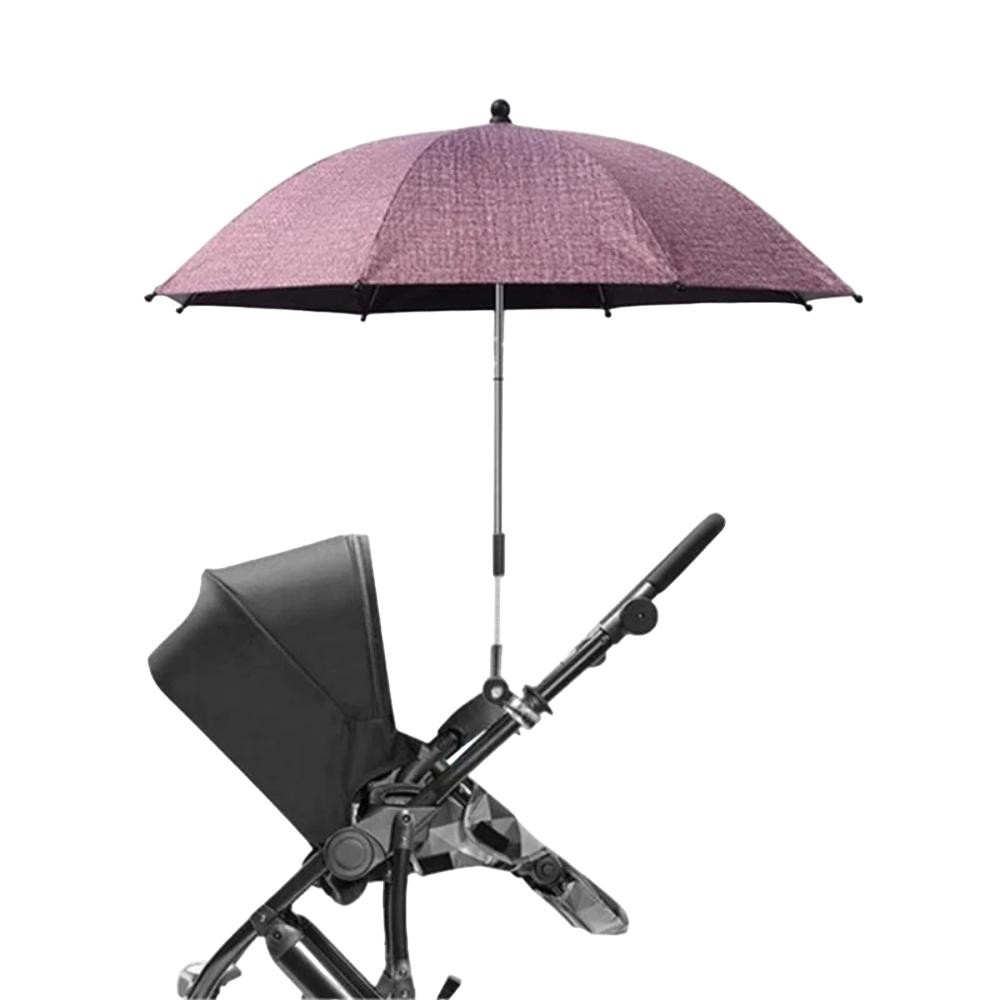 Compact and portable baby stroller sun umbrella accessory, easy to attach for outdoor adventures.