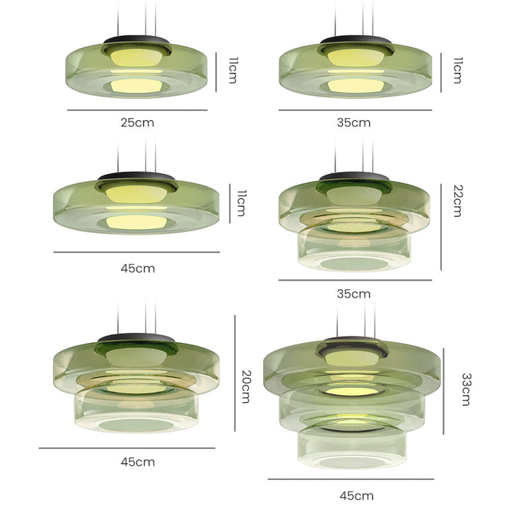 "Bauhaus style glass pendant light with sleek design enhances modern home decor, ideal for kitchens and living spaces."