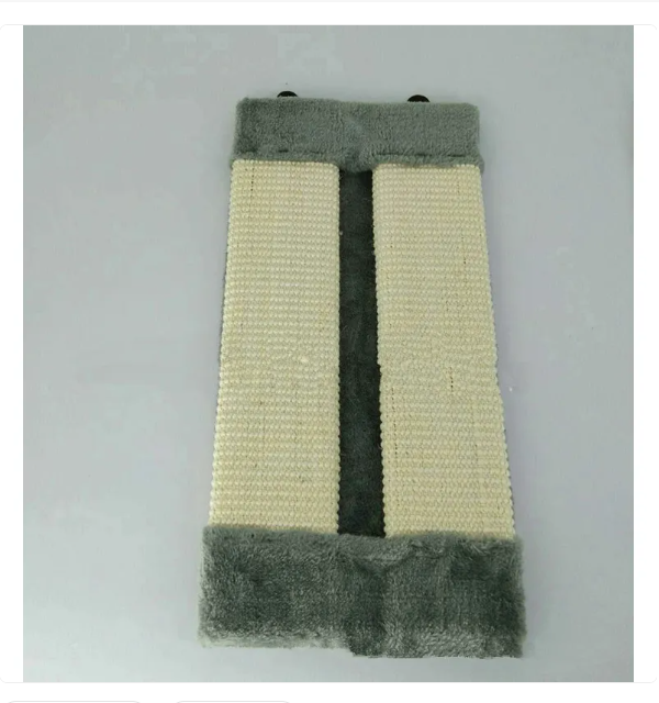 Soft-covered wall mount cat scratching board. Provides feline claw care & protects home furniture from scratches.
