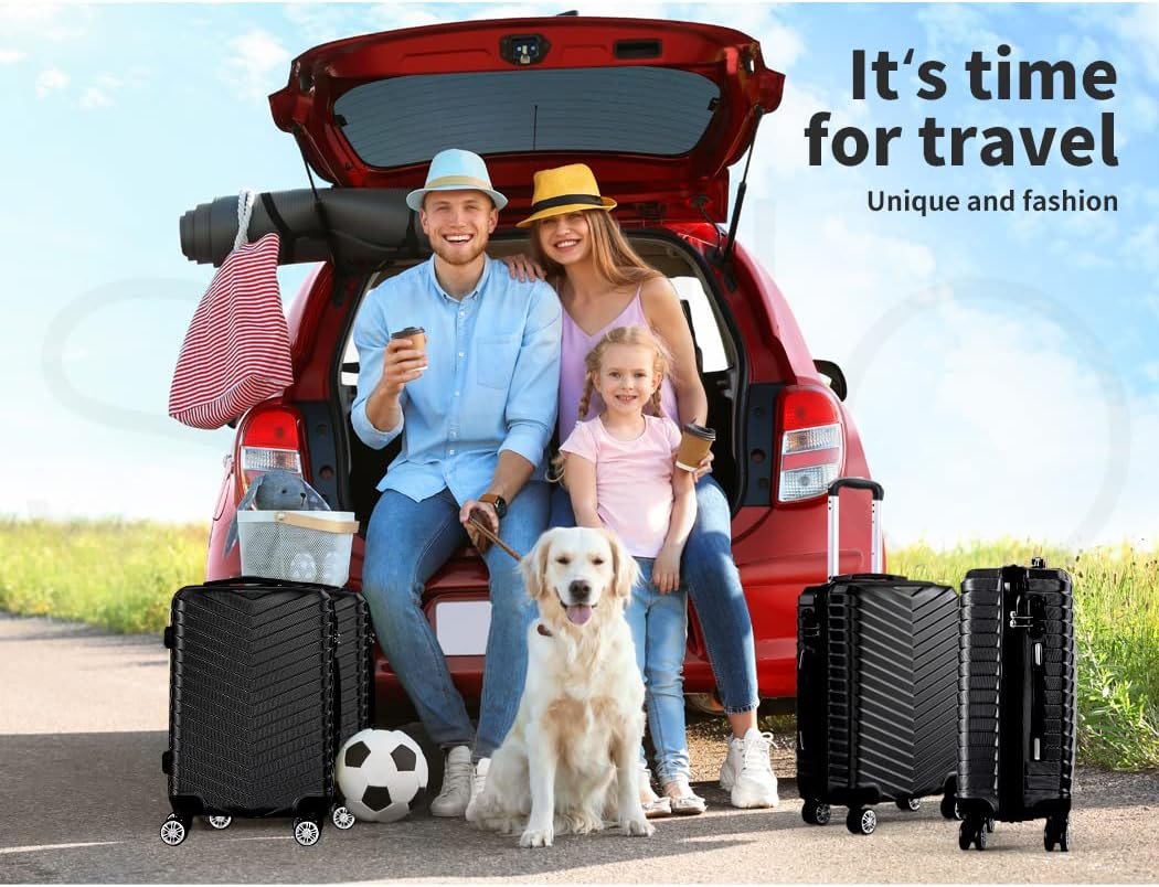 Unisex compact black hardshell carry-on luggage, ideal for weekend getaways & air travel.