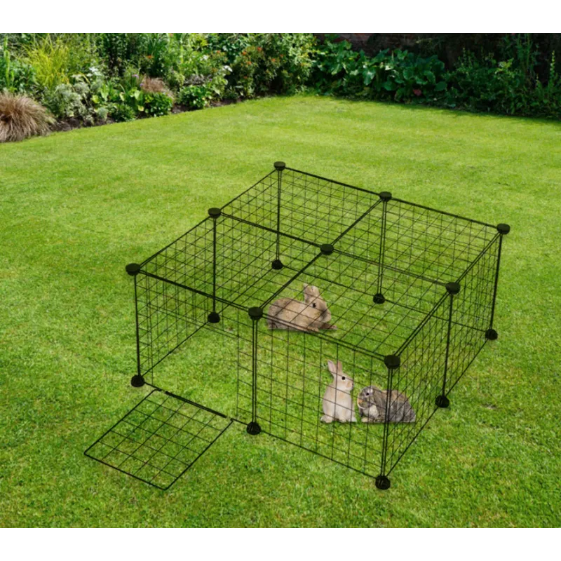Durable wire dog kennel & pet enclosure. Modular design for safe play space. Easy assembly for all pets.
