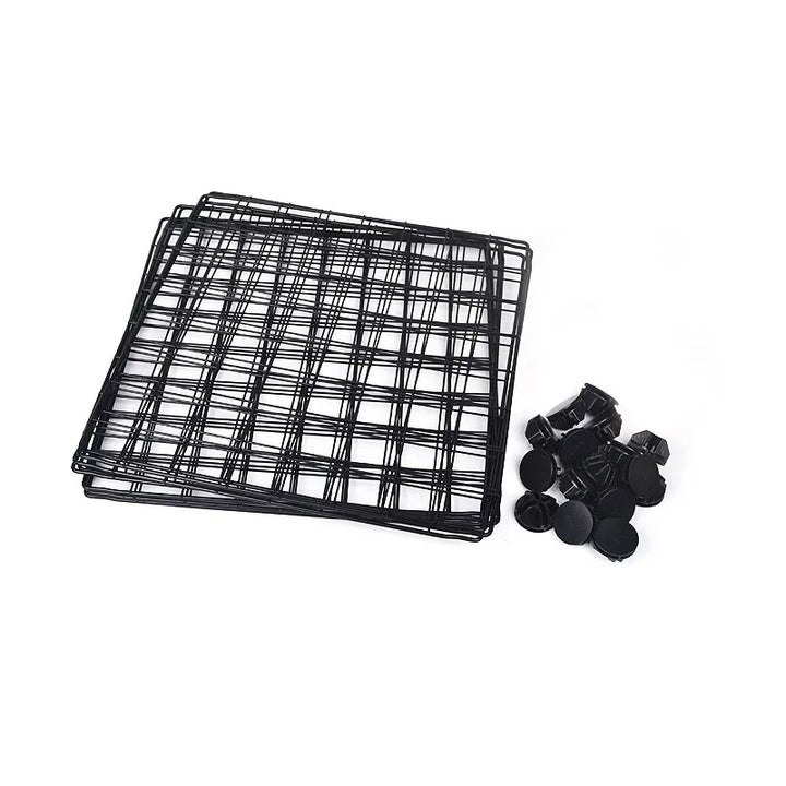 Flexible wire pet playpen with secure door, perfect for puppy containment. Creates a safe indoor/outdoor space.