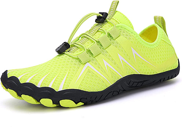Black men's comfort barefoot shoes, wide fit, flexible sole for ground feel.