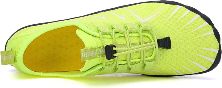 Grey men's active barefoot shoes, wide fit, flexible sole, promoting natural foot health.
