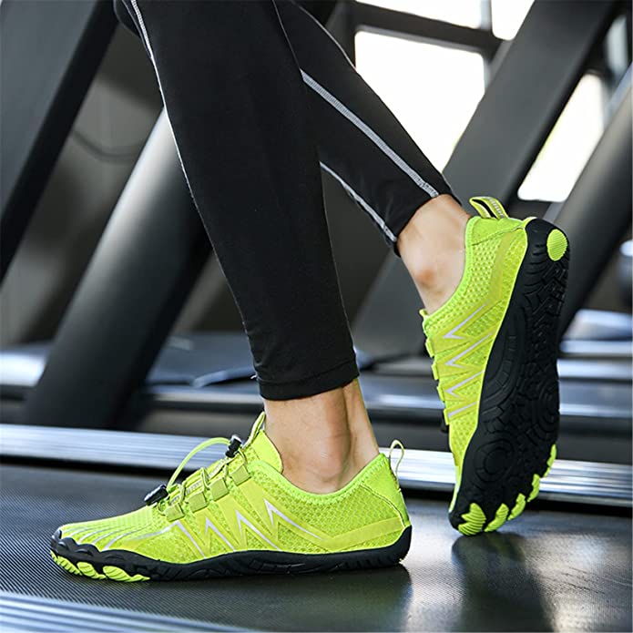 Yellow men's barefoot shoes, flexible sole, lightweight, perfect casual footwear.