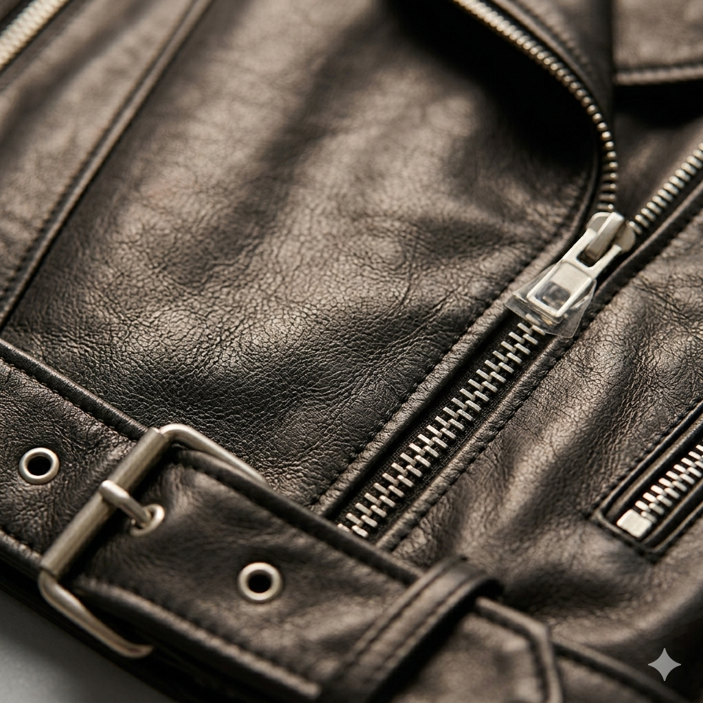 Elegant women's black tailored biker jacket, perfect for a sophisticated, modern and versatile look.