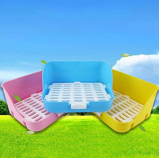 Yellow durable plastic Cat Litter Tray with ventilation. Promotes fresh cat hygiene, easy to clean & controls odors.