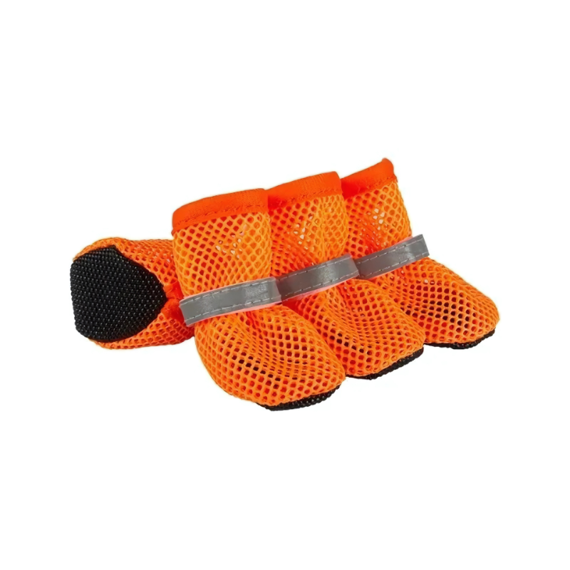 Durable, all-terrain dog shoes with breathable mesh for ultimate paw protection on various outdoor surfaces.