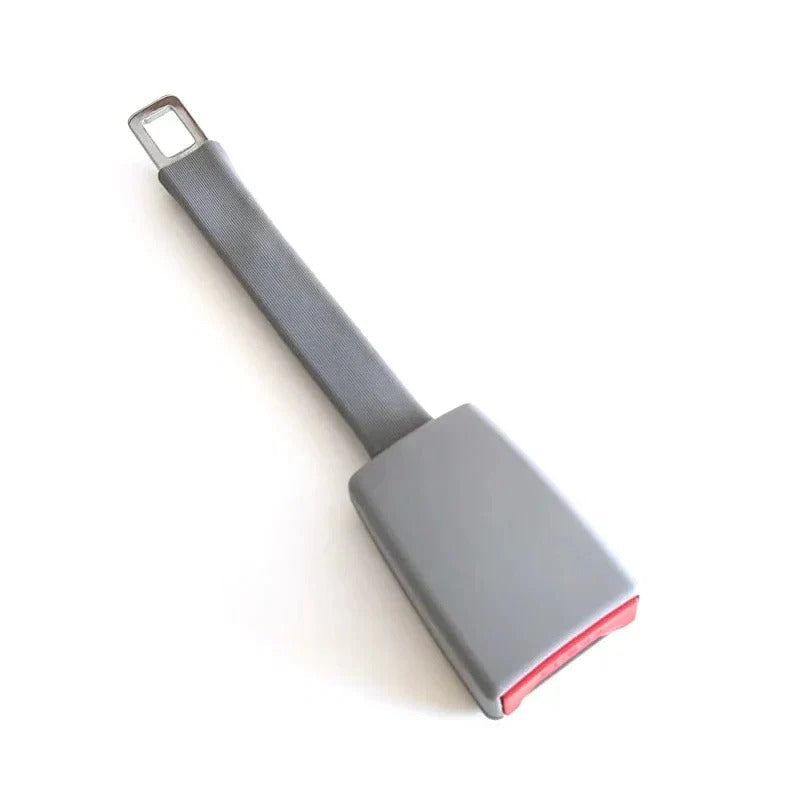 Car seat belt extender with elevated buckle for enhanced comfort & easy access in vehicles.