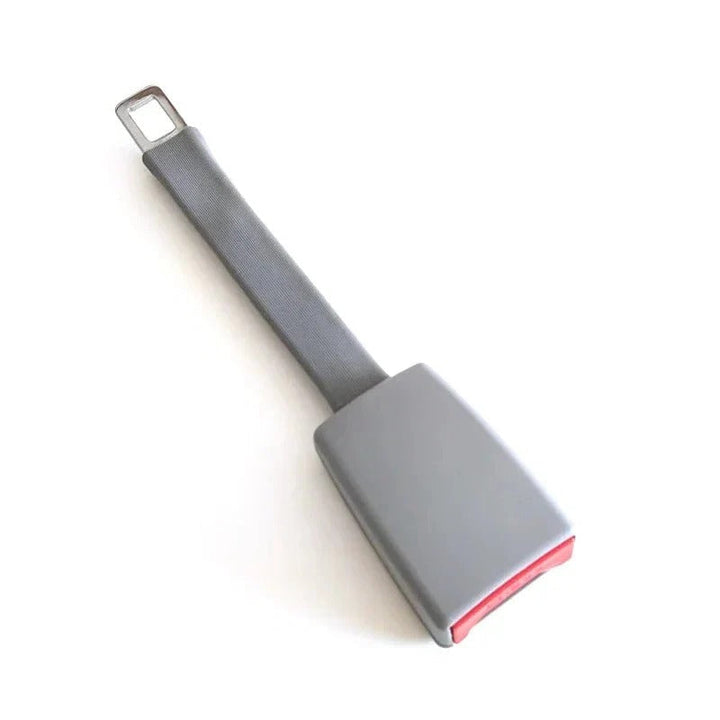 Car seat belt extender with elevated buckle for enhanced comfort & easy access in vehicles.