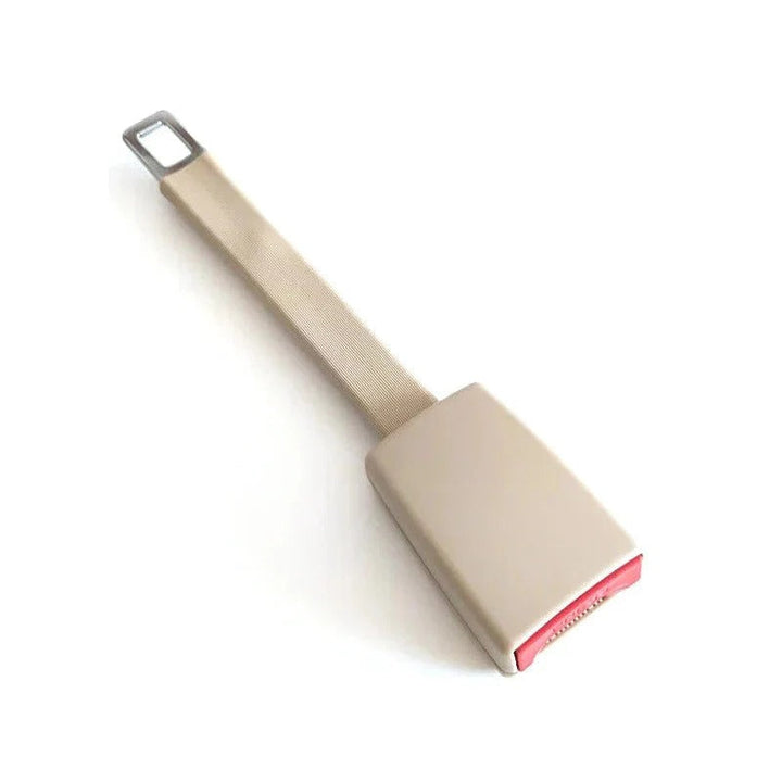 Elevated buckle car seat belt extender, a rigid vehicle accessory for easy access & added safety.