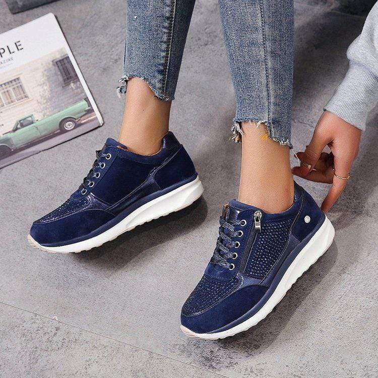 Casual orthopedic bunion relief shoes for women, comfortable arch support, wide toe box.