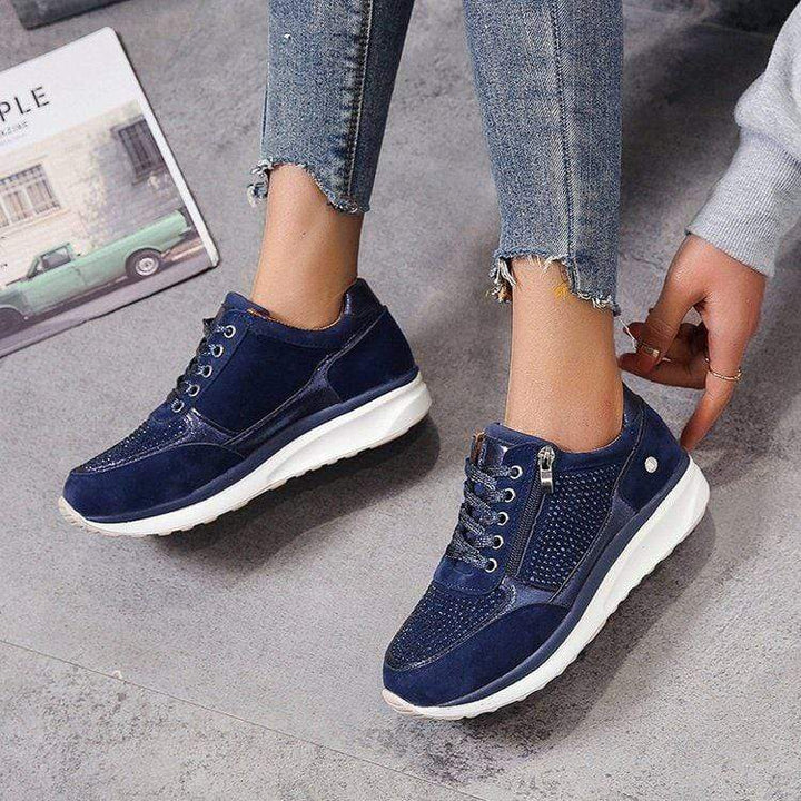 Casual orthopedic bunion relief shoes for women, comfortable arch support, wide toe box.