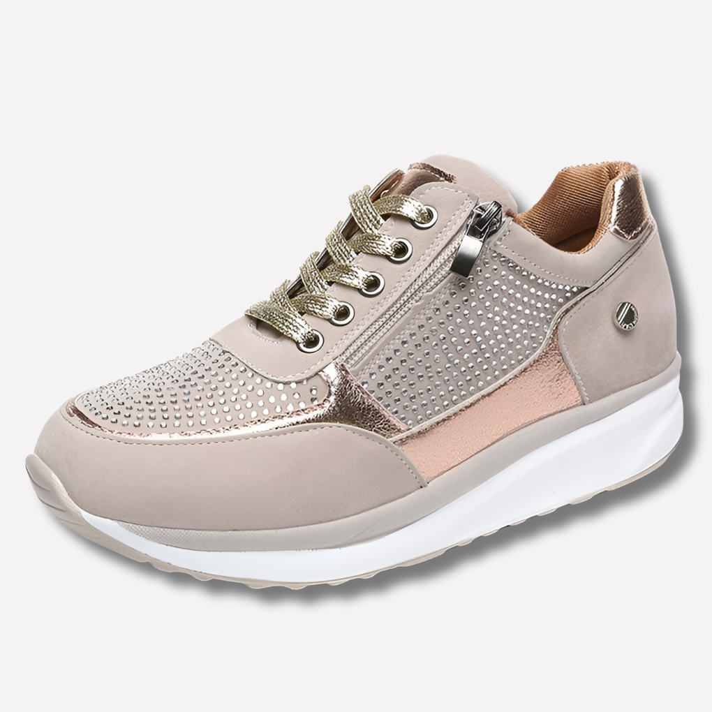 Comfortable casual women's shoes, orthopedic arch support, wide toe box for bunion relief.