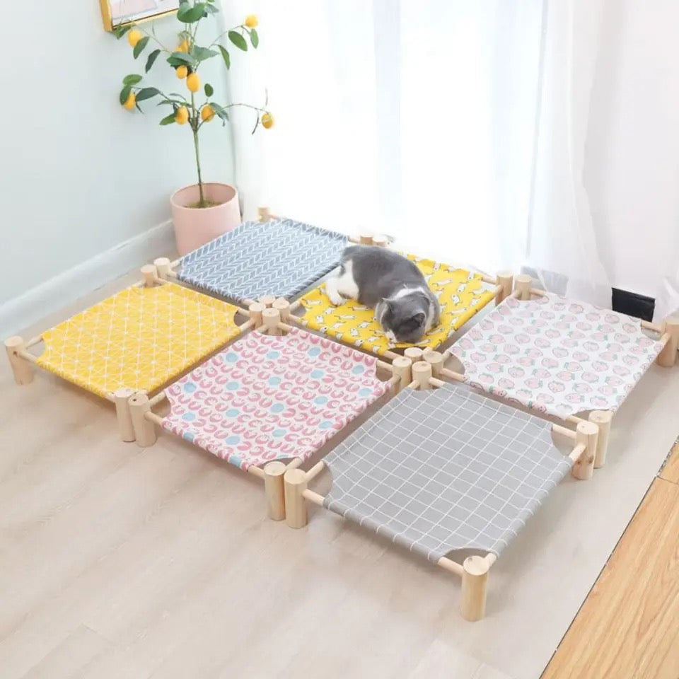 Cat cooling hammock bed for ultimate comfort and summer relief.