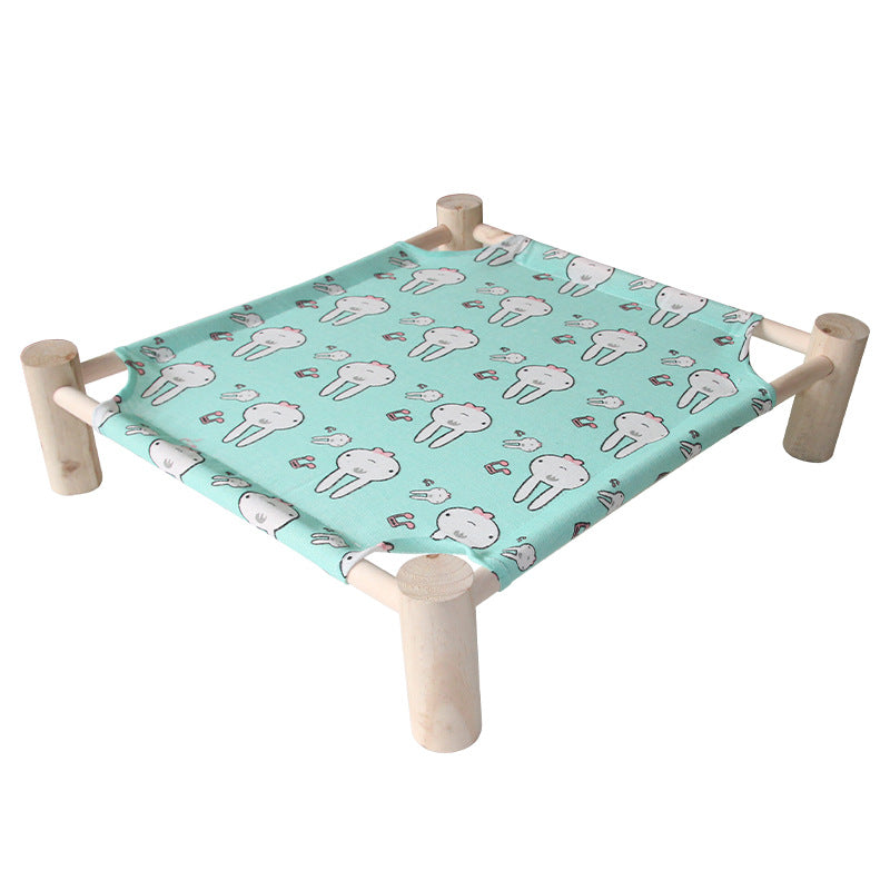 Elevated breathable cat bed, offering superior comfort and air circulation.