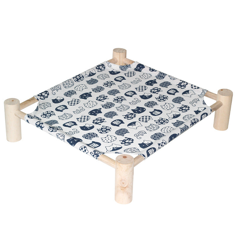 Breathable cat cooling bed, ideal for a peaceful nap in summer.