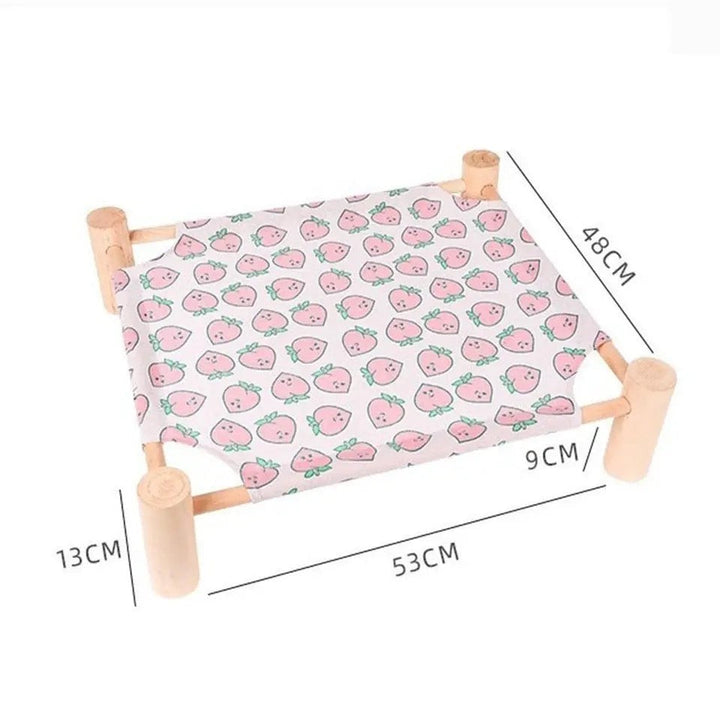 Stylish cat cooling hammock, ideal for hot summer days.