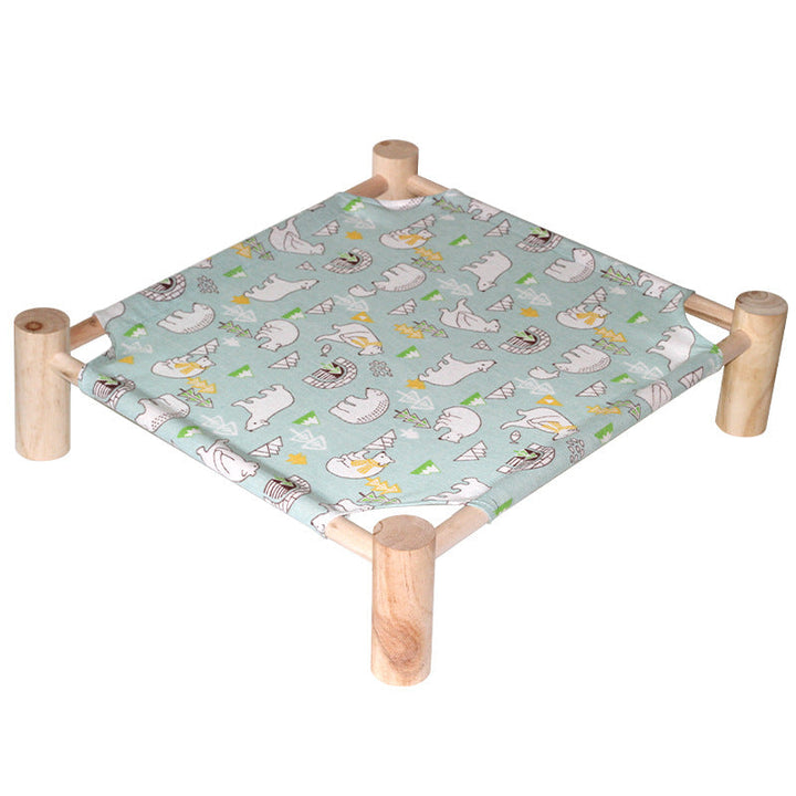 Cooling cat bed for pets, ensuring comfort during warm weather.