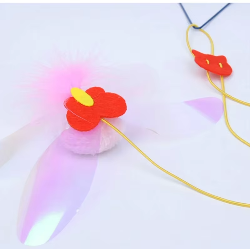 Provide active play with this cat door toy, featuring a jumping mouse for exercise & entertainment.