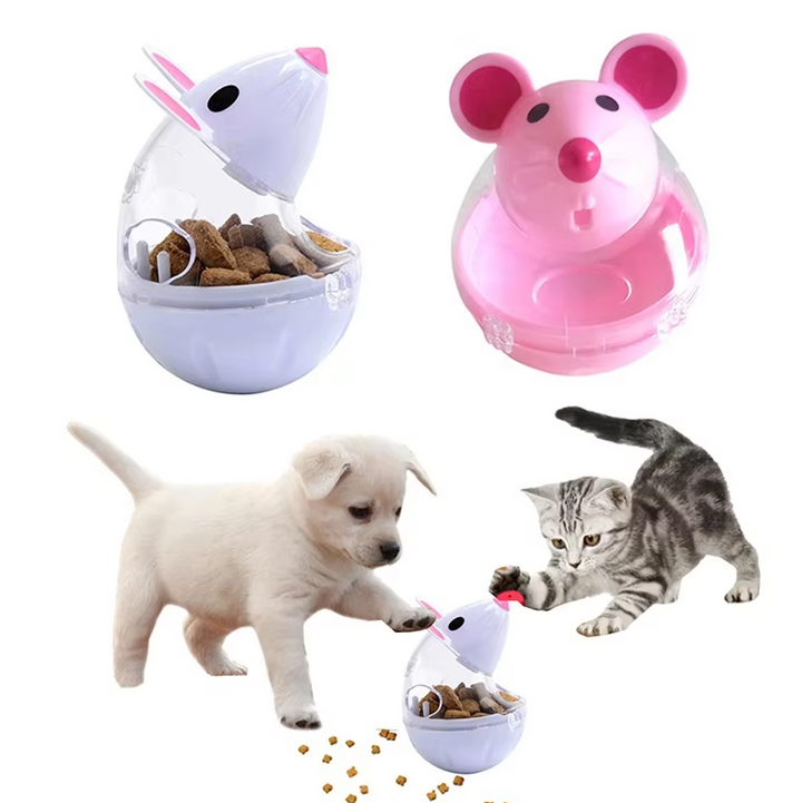 Engaging cat interactive toy mouse that dispenses treats, perfect for enrichment & preventing boredom.