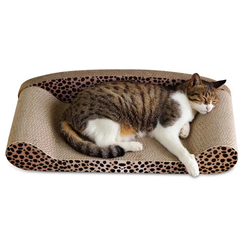 Furniture protector cat scratcher, featuring a trendy leopard print design. Perfect for active felines.