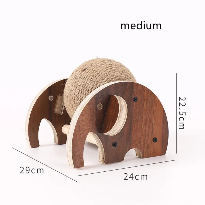 Premium sisal scratching ball cat post. Essential pet accessory, deters furniture scratching.