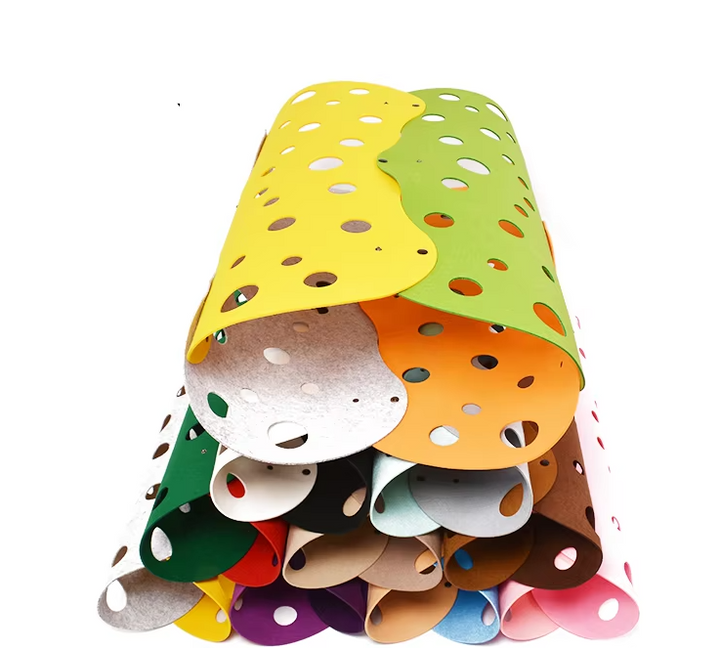 Cat hideout & interactive felt play tunnel featuring fun peek-a-boo holes for curious felines.